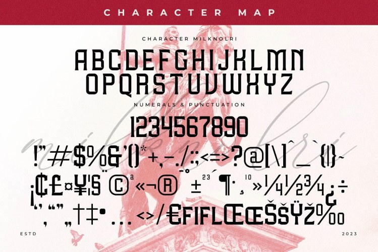 Milknolri A New Display Font free download preview 4 – Display Fonts font