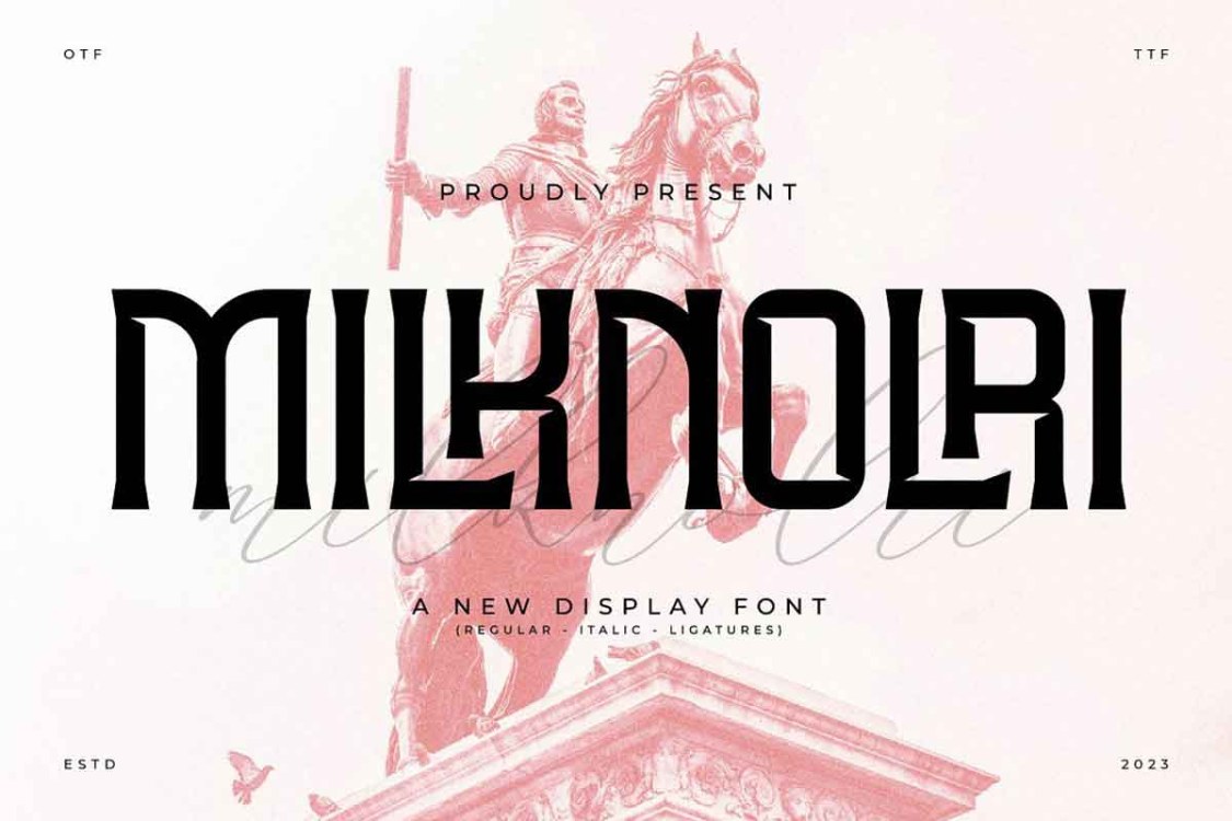 Milknolri A New Display Font free download – Display Fonts font preview image for Windows and Mac
