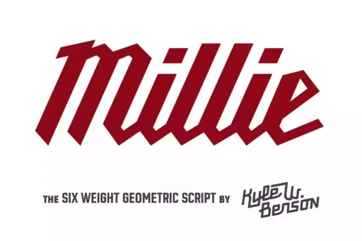 Millie Font free download – Script And Handwritten font preview image for Windows and Mac
