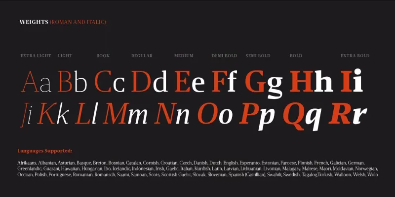Miragem Font Family preview 2 – Serif Fonts font sample