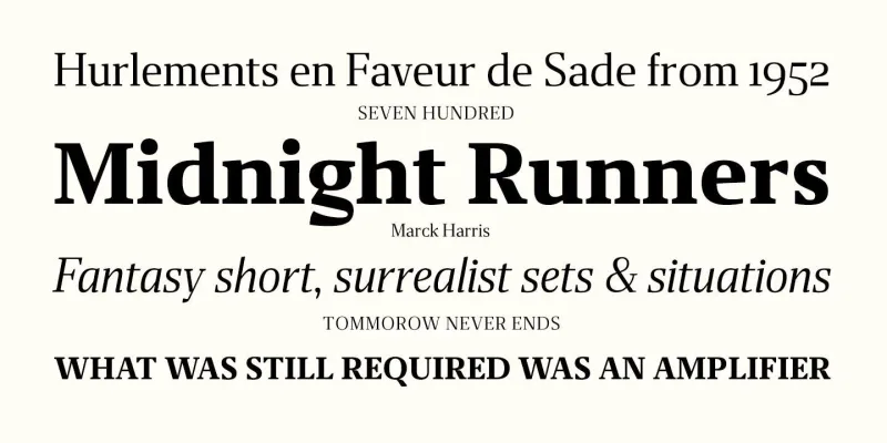 Miragem Font Family preview 3 – Serif Fonts font sample