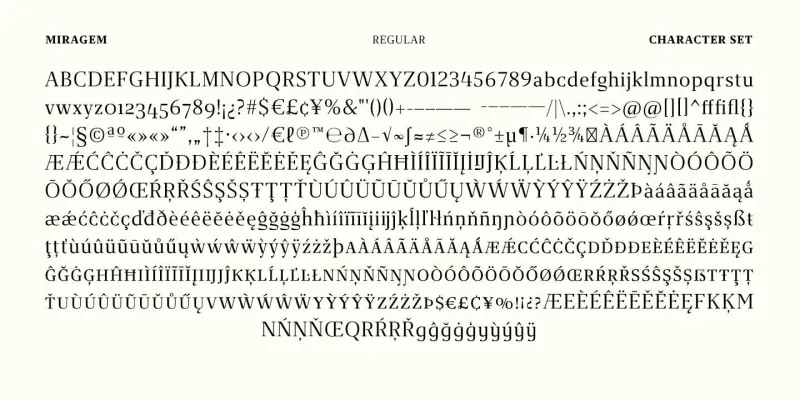 Miragem Font Family preview 6 – Serif Fonts font sample