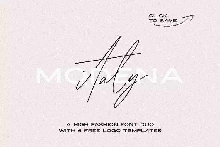 Modena Font free download preview 7 – Script And Handwritten font