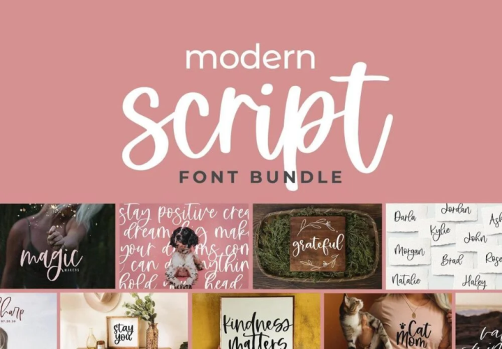 Modern Script Fonts Bundle free download preview 11 – Modern Fonts font