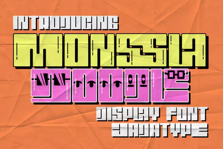 Monssla Display Font free download preview 6 – Display Fonts font