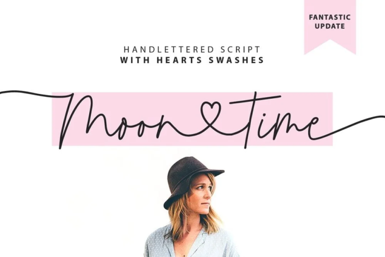 Moontime Font free download preview 5 – Script And Handwritten font