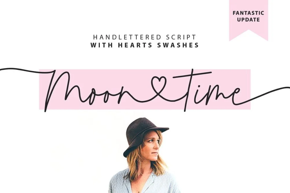 Moontime Font free download – Script And Handwritten font preview image for Windows and Mac