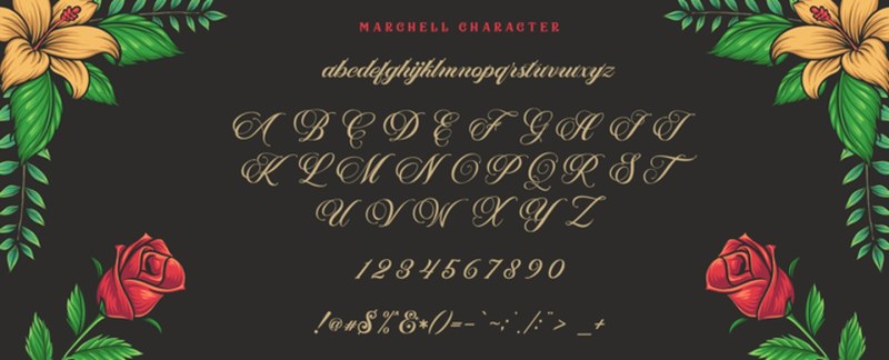 Morthena Font free download preview 8 – Script And Handwritten font
