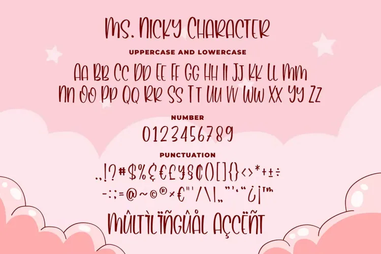 Ms. Nicky A Playful Font preview 2 – Serif Fonts font sample