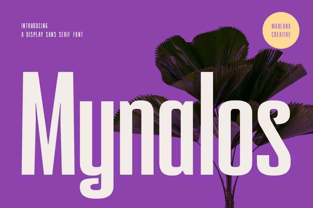 Mynalos Display Font free download – Sans Serif Fonts font preview image for Windows and Mac