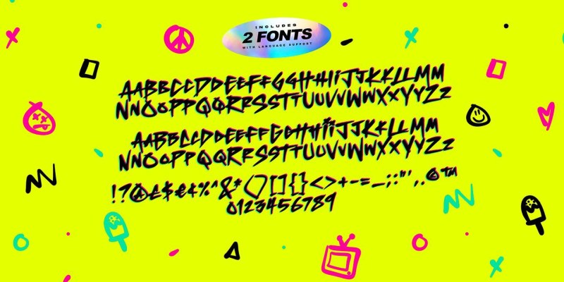 Neo Retro Font Family free download preview 7 – Display Fonts font