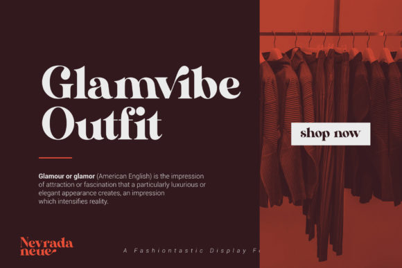Nevrada Neue Font free download preview 3 – Display Fonts font