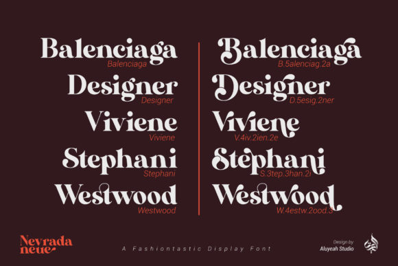 Nevrada Neue Font free download preview 6 – Display Fonts font