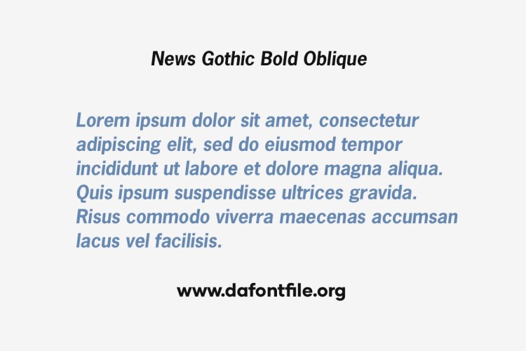 News Gothic Font free download preview 1 – Sans Serif Fonts font