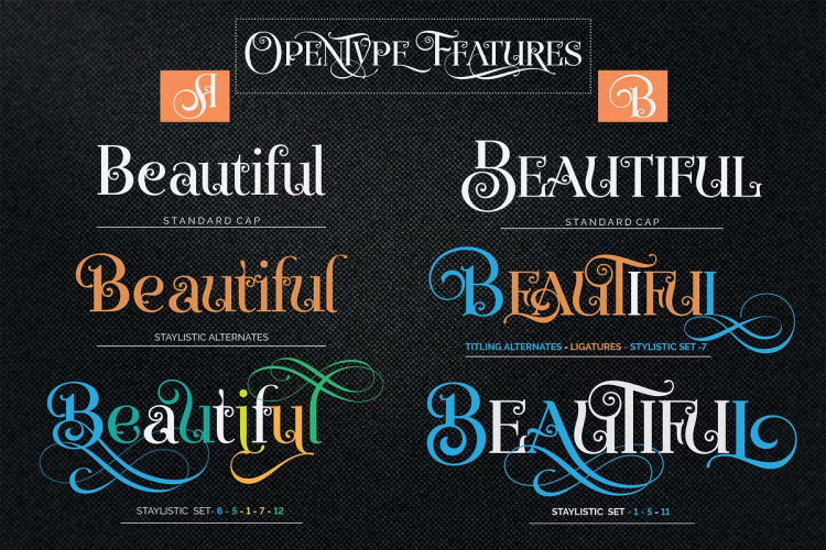 Novelia Pro Font free download preview 3 – Decorative Fonts font