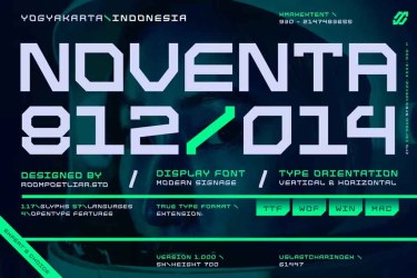 Noventa Display Font free download – Sans Serif Fonts font preview