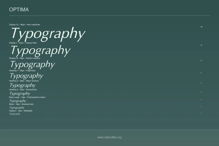 Optima Font Family preview 3 – Serif Fonts font sample