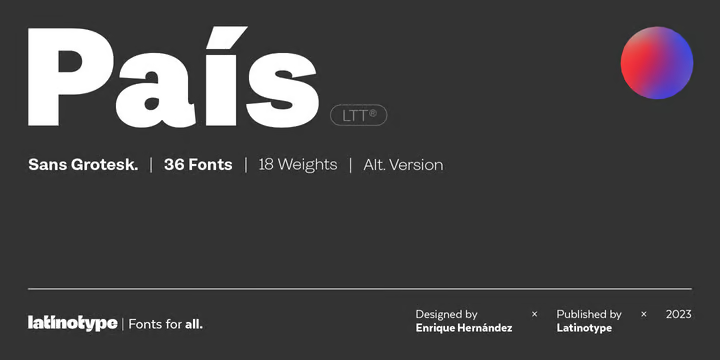 Pais Font Family free download – Sans Serif Fonts font preview image for Windows and Mac