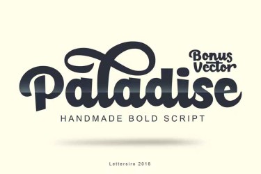 Paladise Font free download – Playful font preview
