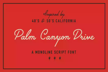 Palm Canyon Drive Font free download – Script font preview