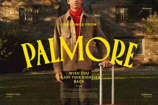 Palmore Font free download – Display Fonts font preview image for Windows and Mac