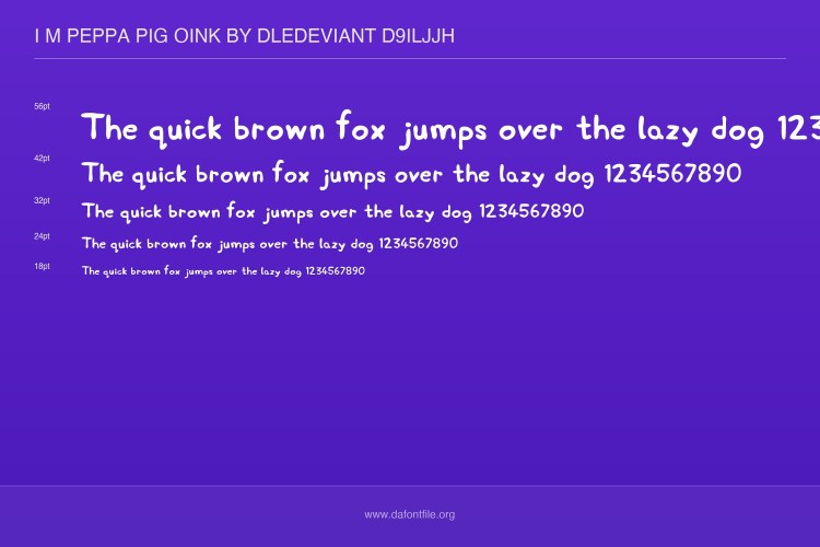 Peppa Font free download preview 5 – Display Fonts font
