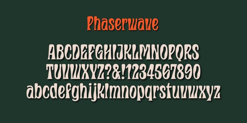 Phaserwave Font free download preview 3 – Modern Fonts font