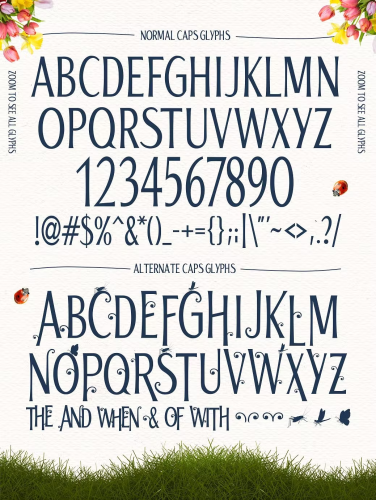 Picnic Caps Font free download preview 2 – Serif Fonts font