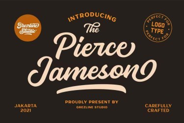 Pierce Jameson Font Family free download – Serif Fonts font preview