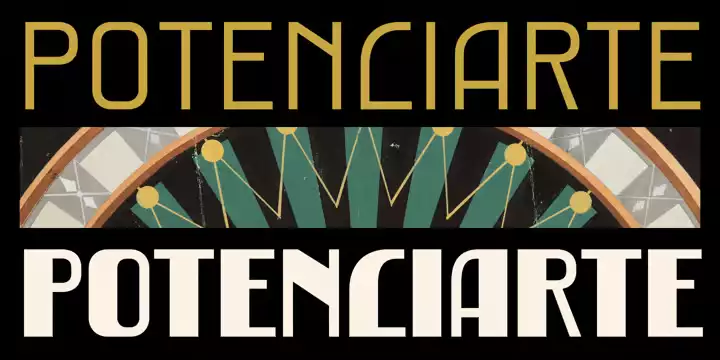 Potenciarte Font Family free download – Typeface font preview image for Windows and Mac