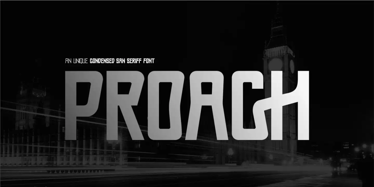Proach Font free download – Font Family font preview image for Windows and Mac