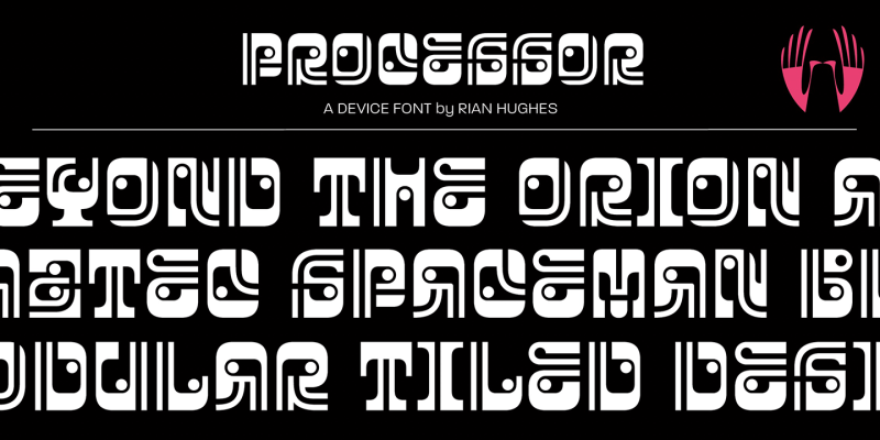 Processor Font free download preview 1 – Display Fonts font
