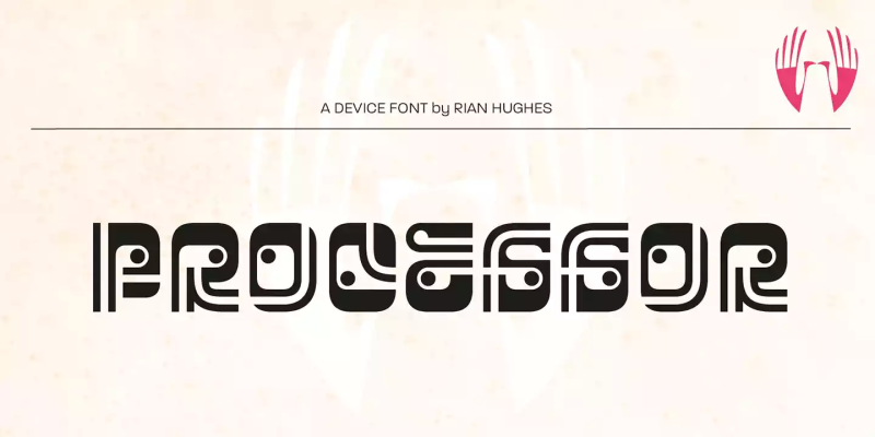 Processor Font free download preview 5 – Display Fonts font