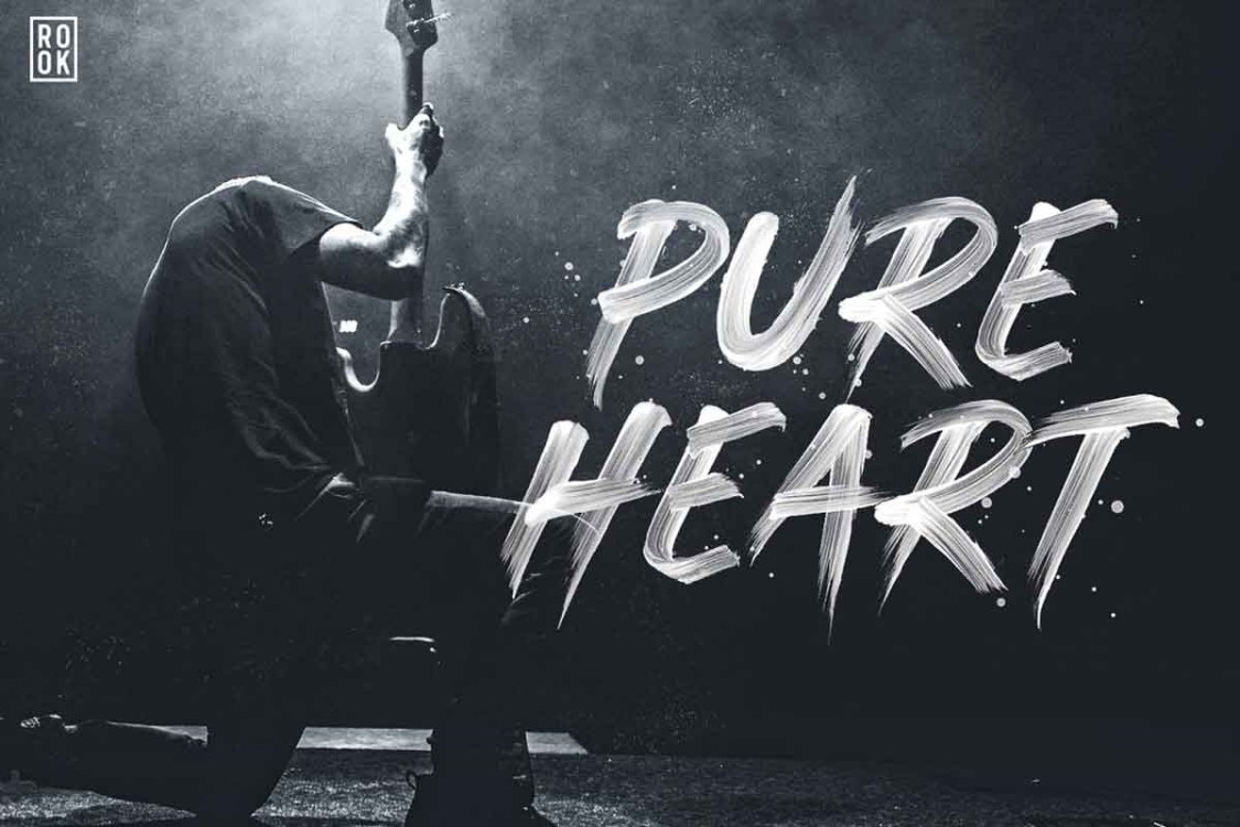 Pure Heart – OpenType SVG Brush Font free download – Brush Fonts font preview image for Windows and Mac