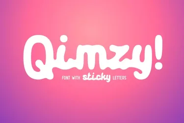 Qimzy – Smooth Sticky Font free download – Display Fonts preview