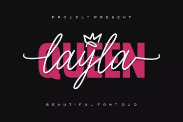 Queen Layla – Font Duo free download – Script And Handwritten preview