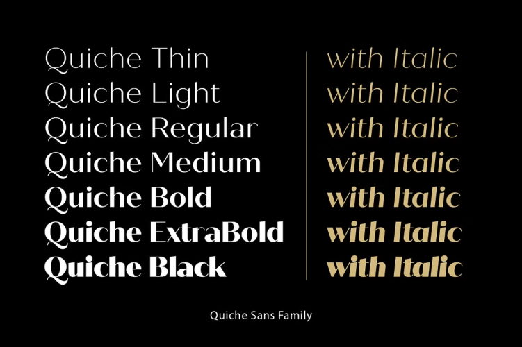 Quiche Sans Font free download preview 5 – Serif Fonts font