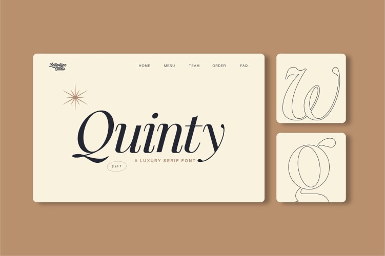 Quinty a Luxury Serif Font Family free download preview 5 – Serif Fonts font