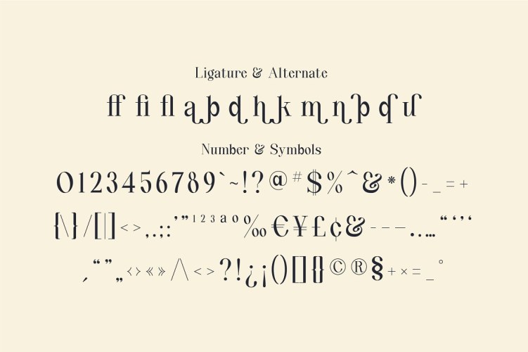 Quinty a Luxury Serif Font Family free download preview 8 – Serif Fonts font