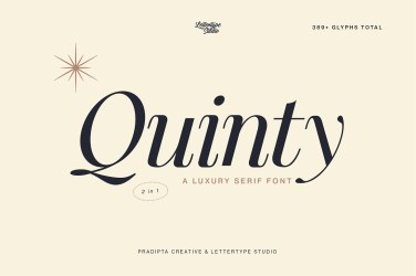 Quinty a Luxury Serif Font Family free download – Classic font preview