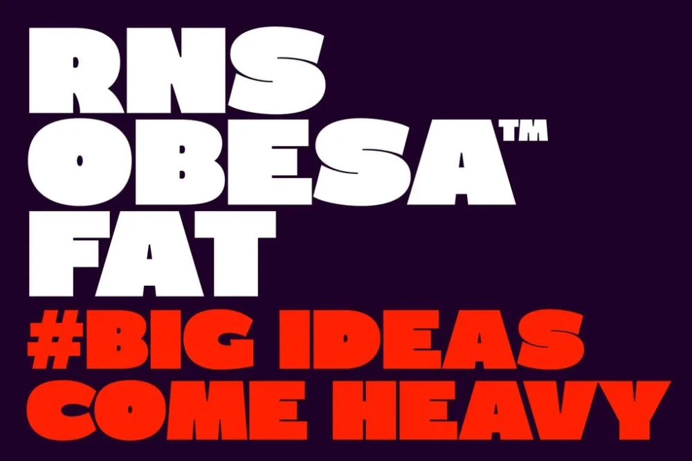 RNS Obesa Fat Font free download – Display Fonts font preview image for Windows and Mac