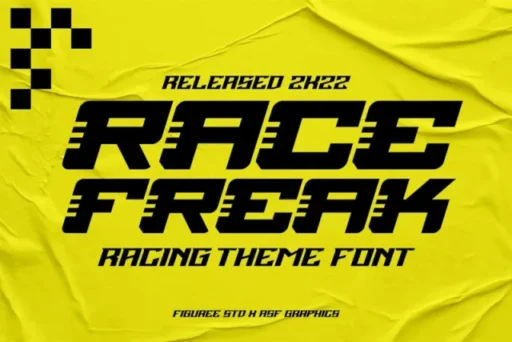 Race Freak Font free download – Display Fonts font preview image for Windows and Mac