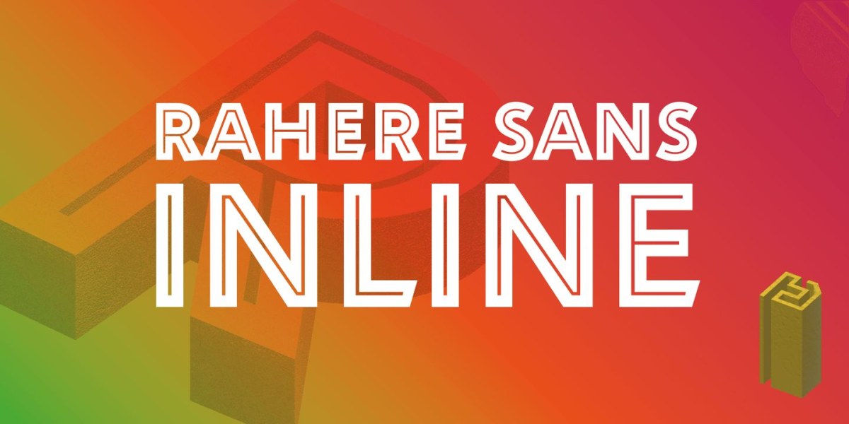 Rahere Sans Inline Font free download – Sans Serif Fonts font preview image for Windows and Mac
