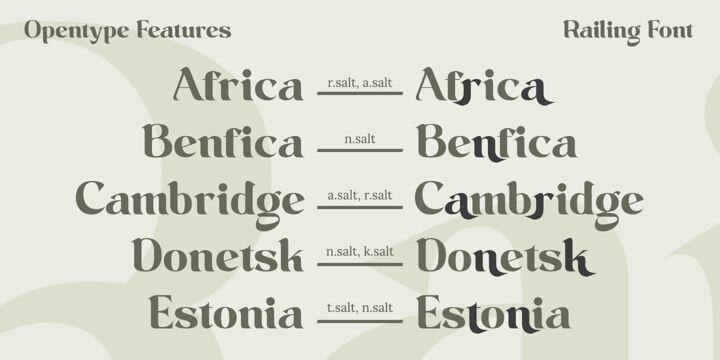 Railing Font free download preview 6 – Display Fonts font