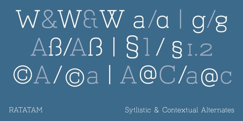 Ratatam Font Family free download preview 3 – Slab Serif Fonts font