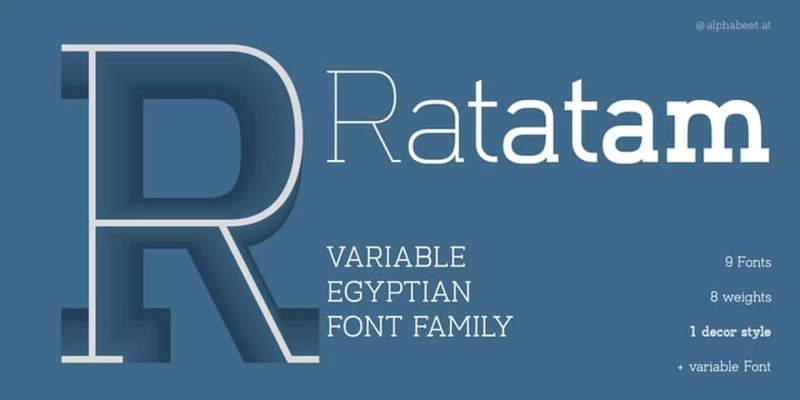 Ratatam Font Family free download preview 7 – Slab Serif Fonts font