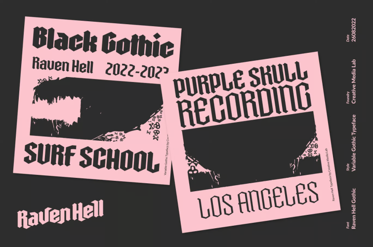Raven Hell Font free download preview 7 – Display Fonts font