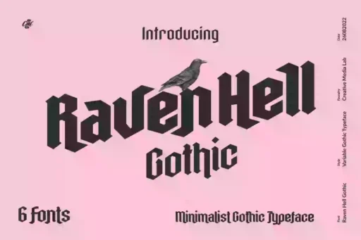Raven Hell Font free download – Display Fonts font preview image for Windows and Mac