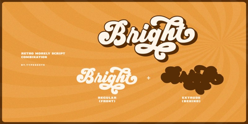 Retro Morely Font Family free download preview 2 – Script And Handwritten font