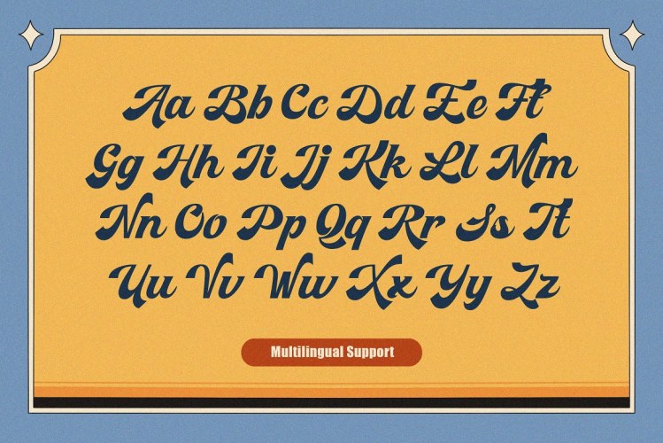 Retro Sanderia – Groovy Font free download preview 3 – Script And Handwritten font